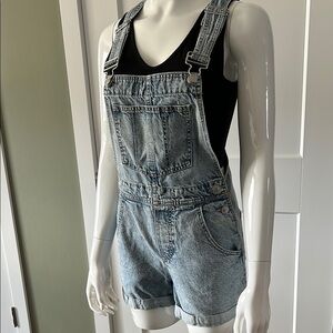 Garage Denim Overall Shorts